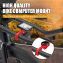 Bike Computer Mount for Aero Bars - Compatible with 22.2mm/22.4mm Road Handlebars, Secure Bike Mount for Bike GPS Computer, for Garmin,for Combo & for GoPro Action Camera, Red