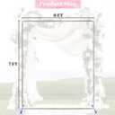 Wedding Arch Backdrop Stand,7x6 FT Metal Arch Backdrop Stand for Ceremony, Stainless Steel Square Backdrop Stand for Parties,Wedding,Birthday,Anniversary,Baby Shower,Garden Decorations