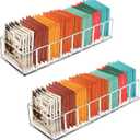 Tasybox Tea Bag Organizer, Clear Acrylic Tea Bag Holder, Tea Packet Storage for Drawer, Pantry, Kitchen, Cabinet, Countertop, 2 Pack