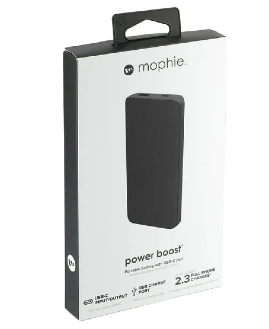 Mophie Power Boost 10,000mAh Portable Battery Pack (Black)