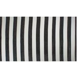 DIl 4 x 6 (ft) Polypropylene Stripe Black and White Rectangular Indoor/Outdoor Stripe Area rug