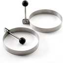 Norpro Stainless Steel Round Egg/Pancake Rings, 3.75", Silver