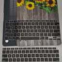 Funut for MacBook Air 13 inch Case 2021 2020 2019 2018 Release M1 A2337/A2179/A1932, MacBook Air M1 Case, Plastic Hard Shell Case & Keyboard Cover for MacBook Air 13.3 inch,Sunflower (wood grain sunflower)