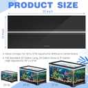 Juexica Aquarium Lids Acrylic Canopy with LED Light 29 x 11.38 x 0.28 Inch for 20/29/37 Gallon Without Center Brace Aquariums Cover Fish Tank Lid with a Hook Knife, Black