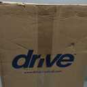 Drive Medical 2-in-1 Raised Toilet Seat with Removable Padded Arms - Elevated Bathroom Safety Support - Secure Locking Attachment - Easy Height Assistance - Durable Construction, Standard Toilets