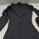 YEOREO Women Long Sleeve Workout Jumpsuit Zip Up Romper Bottom Pants Bodysuit Bodycon Sexy One Piece Black XL