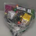 PREXTEX 23-Inch DIY Mini Christmas Tree with Lights - Small Christmas Decorations Table Top Xmas Tree with Multicolor LED String Lights, Star Topper, Hanging Ornaments and Gift Boxes for Holiday Decor, Dark Green