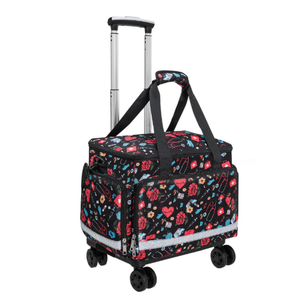 Medical Bag Rolling Roller Bag Trolley Duffel Nurses EMT CNA RN Empty for First Aid Responder Home Health Care Nursing Student Roll Duffle Bag Carry on Wheels Wheeled Work Physicians Doctor