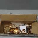 20.3'' Tall 5 Arm Gold Candelabra Centerpiece for Table, Metal &Crysyal Candle Holder, Retro Candelabra/Candlestick Table Centerpieces for Party, Events, Home, Wedding Decor (1pc, Gold)