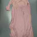 Women's Midi Long Sleeves Maxi Pink Sparkly Dress, XL