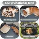 Persure Dog Cat Playpen Tent Crate Cage with Pee Pad, Dark Grey Large