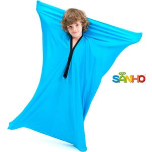 SANHO Sensory Sock Body Sock,Medium,Perfect for Children with Sensory Processing Disorder,Bright Blue