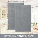 Homaxy Premium Cotton Kitchen Towels 16"x 28", Large Natural Ring Spun 390 GSM Dish Towels, Super Absorbent Terry Kitchen Hand Towels, Soft Tea Towels with Hanging Loop, Pure Grey Design, 6 Pack