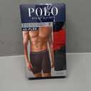 RALPH LAUREN Men's 4D Flex Cooling Microfiber Boxer Briefs, Charcoal Grey/Polo Black, Red/Polo Black, Polo Black/Red, Medium