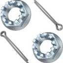 M MATI 2 Pcs Rear Axle Nuts with Pins for Honda Rancher 350 400 420 Foreman 400 450 500 520 Recon 250 Rubicon 500 520 Rincon 650 680 90304-HM7-A10 90304-HM7-000 94201-40400