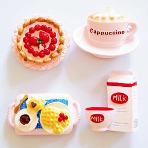 Cute Pink Aesthetics Kitchen Refrigerator Magnets  4 Pcs Strong Magnetic Hand-Painted Decor, Eco-Resin Magnets for Fridge, Office & Classroom for Women & Pink Lovers