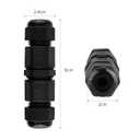 2 x IP68 Waterproof Electrical Connectors, Outdoor Junction Box Waterproof, M16 2 Way 3 Pin for Max  7.3mm Cable Diameter, 2 Pack