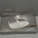 Ergonomic Wireless Keyboard and Mouse Set Creamy Wireless Keyboard Silent Mice Set with Wrist Rest for Computer, Laptop, PC, Mac, Windows (Gray White)