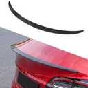 Rear Spoiler Wing Lip Compatible for Tesla Model 3 Tail Trunk Spoiler Cover 2017 2018 2019 2020 2021 2022 (Glossy Carbon Fiber, Model 3)