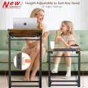 Upgrade Tv Tray Table Set of 2, 8-Level Adjustable Height Couch Side Table, 90 Tilt Angle Foldable C-Shaped End Table with Phone & Tablet Slot Sofa Computer Desk for Couch,Sofa,Bed,Chair,Living Room