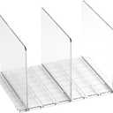 Pilipane Adjustable Shelf Divider Purse Organizer Plastic Handbag Separator Storage Organizer for Closet Bedroom Office Bookshelf Clear Durable Lightweight 23.9x31.5x20cm