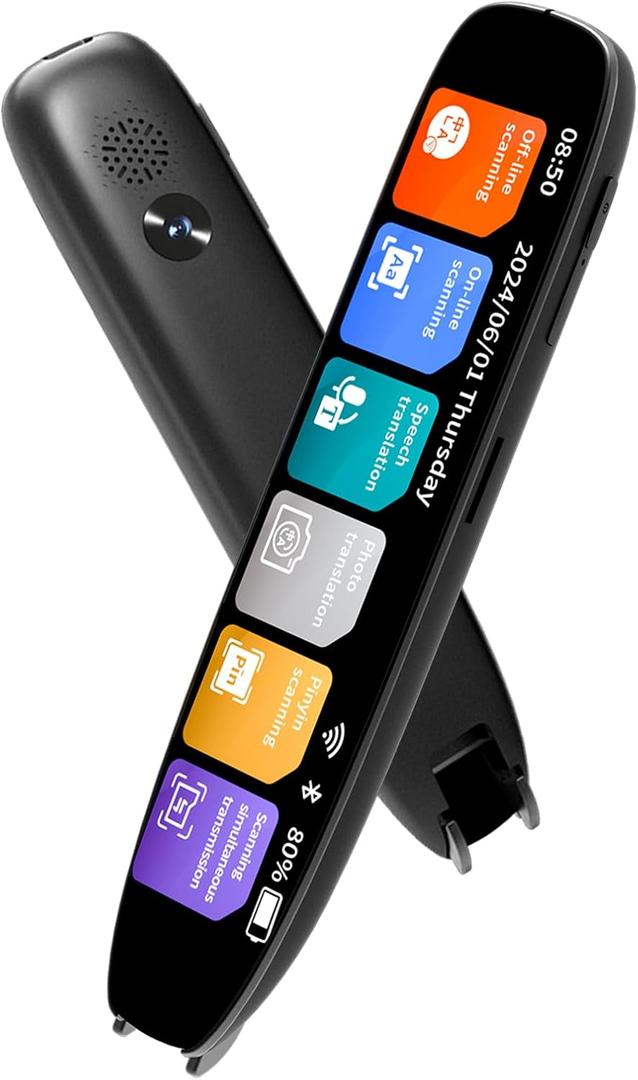 Translation Pen, Scan Reading Pen, Multilingual Translator Device, Text to Speech & Scan-to-Text, Dyslexia Support for Learning Difficulties, Language Learners, Business Travelers & Elderly Users (S65pro)