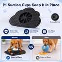 2 x Anti-Slip Slow Feeder Dog Bowl and Lick Mat with Rolling Ball