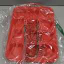 2 Pcs Heart Shaped Muffin Pan with Metal Reinforced Frame 12 Cup Nonstick Silicone Heart Cake Mold for Baking 2.5 Inch Cupcake Tray (Red)