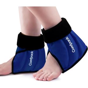Comfpack Ankle Ice Pack Wrap Heel Ice Pack for Pain Relief, Hot Cold Therapy Cold Pack for Plantar Fasciitis, Achilles Tendonitis, Ankle Sprain, Foot Pain, 2Packs