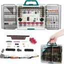 508PCS Rotary Tool Accessories Kit, Rotary Tool Bits for Universal Grinding, Sanding, Cutting, Polishing, Carving and Engraving, Fits for Dremel Bit Kit