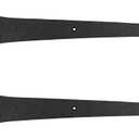 Renovators Supply Manufacturing Strap Hinge 15 in. Black Wrought Iron Spade Tip Strap Gate and Door Hinges with Hardware, Pack of 2