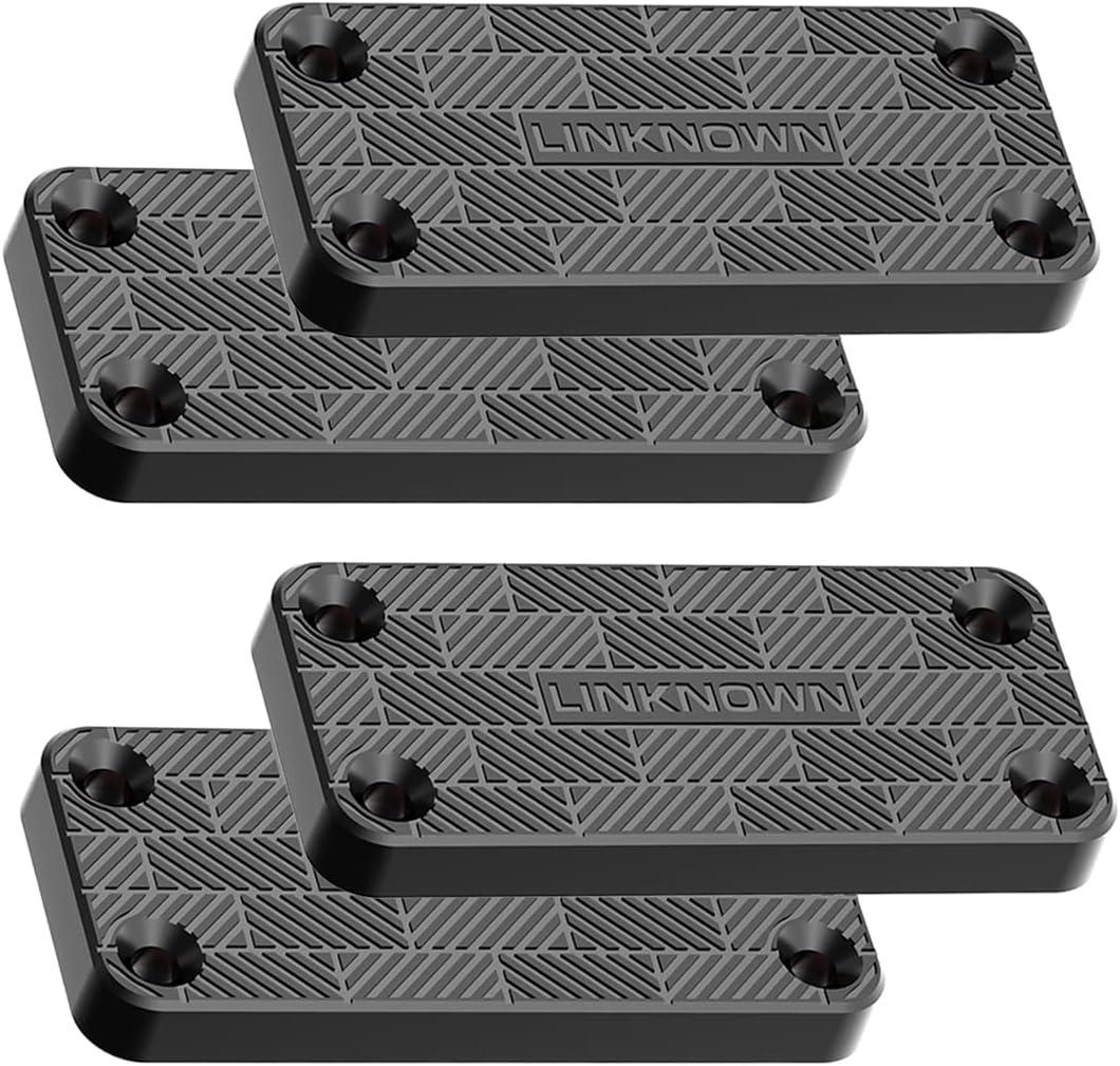 Gun Magnet Mount 55 Lbs Rating Magnetic Gun Mount for Car, Rubber Coated Firearm Holder for Rifle Pistol Magazines, Gun Magnet for Vehicle, Desks, Safes, and Walls, Indoor Gun Racks (4-Pack Black)