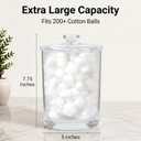 ForPro Clear Acrylic Apothecary Jar with Lid, 60 Oz Shatterproof Bathroom Vanity Organizer, Cotton Ball Holder, Qtip Storage Container Canister for Kitchen, Laundry, Office Decor, 7.75" x 5"