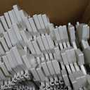 ABOOFAN 10Pcs Plastic Garden Fence Miniature Fairy Picket Fence Edging Border for DIY Fairy Dollhouse Garden Landscape Yard Lawn Plant Figurine Decor (White 20X17.3CM)