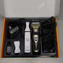 oneisall Dog Clippers and Paw Trimmer Kit 2 in 1 Low Noise Cordless Dog Clippers for Grooming Pet Hair Trimmers for Small and Large Dogs Cats Animals (Gold)