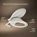 Kohler PureWash M250 Manual Bidet Toilet Seat, Round & Low Profile, Non- Electric, Adjustable Water Pressure, Self Cleaning, Quiet-Close, Easy Installation, Biscuit