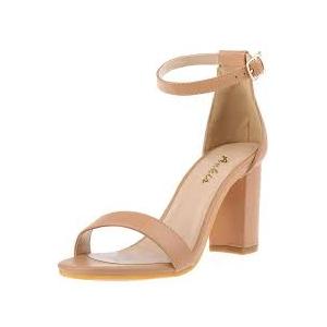 Ankis Heels for Women Open Toe Ankle Strap Chunky Heel Sandals 2.75 Inch 8.5
