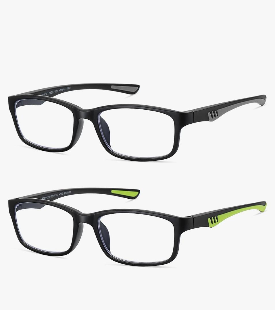 Sport Reading Glasses Men Photochromic Lens Blue Light Blocking Computer Reader Wide Style Spring Hinge Eyeglass LK6082 (+1.75)