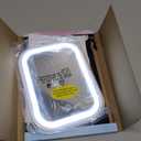 YEKKOPT Travel Makeup Mirror with Lights, Portable Small Beauty LED Vanity Mirror with Lights, 1200mAh Battery, Dimmable Touch Screen, Tabletop Folding Compact Mirror,Women Gift