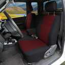 Front 60/40 Bench Seat Covers for Toyota Tacoma 1995 1996 1997 1998 1999 2000 - Water-Resistant Polyester Protectors with Headrest & Console Covers, Easy to Clean-Red