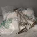 GREENSTELL Small Vanity Stool Chair with Storage and Folding Back, 13.4" x 15" x 30" Square Faux Fur Soft Ottoman, 4 Metal Legs with Anti-Slip Feet, Furry Padded Seat for Makeup, Bedroom, White