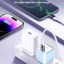 2 x USB C Charger,THREEKEY 30W GaN Fast Wall Charger Block,PD USB-C Power Adapter Compatible with iPhone 16/15/14/13/12/11 Series,MacBook Air,Galaxy S23/22/21,iPad Pro/AirBlue