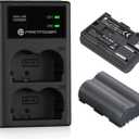 FirstPower BP-511 BP-511a Battery 2-Pack 2200mAh and Dual USB Charger for Canon EOS 5D 10D 20D 20Da 30D 40D 50D 300D D30 D60 and More Camera
