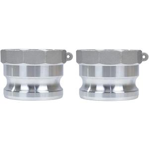 2 pcs Aluminum cam lock fittings (3" Part A) cam groove hose fitting camlock fittings, Male Adapter Female NPT Thread camlock fitting (3)