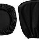 Duiaynke PU Leather Backrest Cover, Waterproof Dustproof Stretch Arm Slipcover Chair Cover Sofa Cover, for Home Study Office (Black)