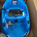 Flybar 12V Glow Bumper Car Ride On Toy - Indoor/Outdoor Toys, Toddler Toys, Bumper Cars, Kids Electric Car, w/ 360 Spins, Multi-Color LED Lights, Max Weight of 100lbs, Age 4-9yrs, Blue