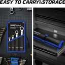 DISEN Upgraded 4-Piece E-Torx Double Box Ratcheting Wrench Set, 72-Tooth, Dual Head E6E8/E10E12/E14E18/E20E24 with Storage Pouch