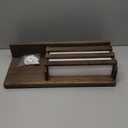 Dahey Wall Mounted Mail Holder Wooden Key Holder Rack Mail Sorter Organizer with 4 Double Key Hooks and A Floating Shelf Farmhouse Rustic Home Decor for Entryway or Mudroom,15.7"W x9.3"Hx3.2"D, Brown