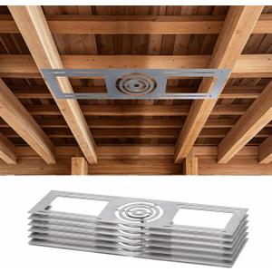 6 Pack LED Recessed Light Mounting Plate, New Construction Rough-in Plate for 3/4/6 Inch Wafer Lights, Slim Galvanized Steel Ceiling Mount Bracket