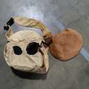 og Carrier Adjustable Shouder Strap Travel Puppy Carry Verstaile Soft Sided Beige